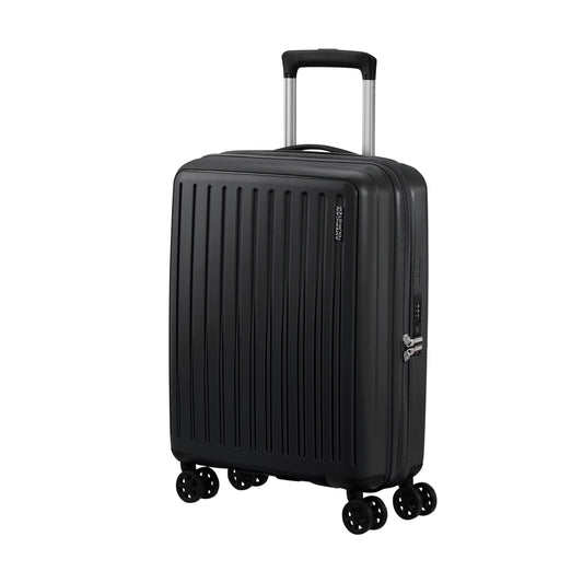 American Tourister Luggage True Black American Tourister Rejoy Spinner Expandable Carry-On Luggage