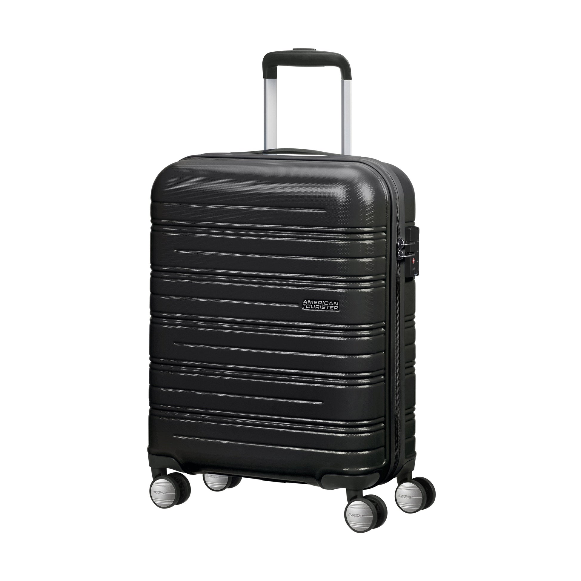American Tourister Luggage Universe Black American Tourister High Turn Spinner Carry-On Luggage