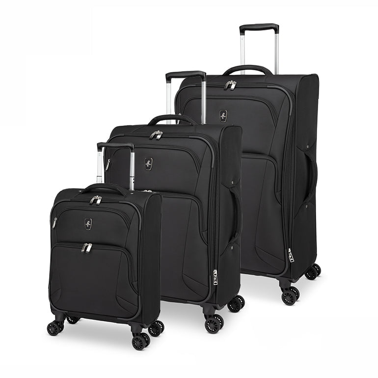Atlantic Luggage Black Atlantic Artisan III Spinner 3-Piece Luggage Set