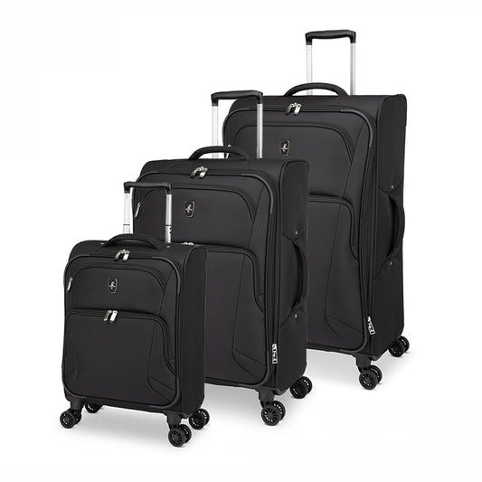Atlantic Luggage Black Atlantic Artisan III Spinner 3-Piece Luggage Set