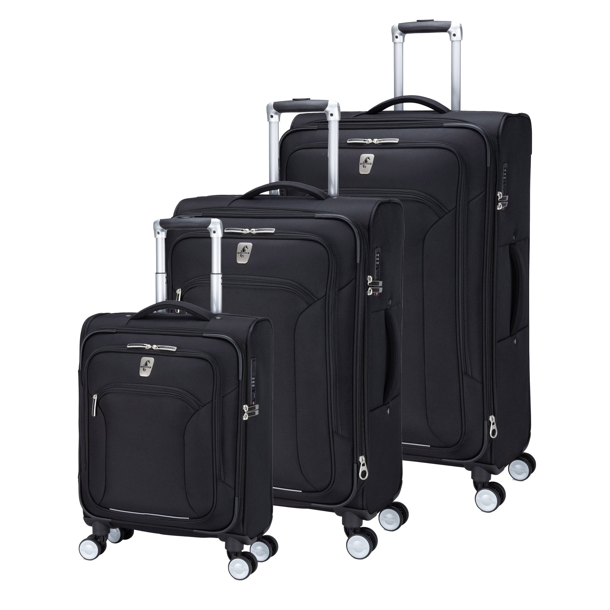 Atlantic Luggage Black Atlantic Sailbound 3-Piece Luggage Set