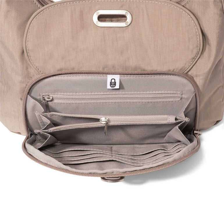 Baggallini Bags Baggallini Coastal Flip Lock Half Moon Bag