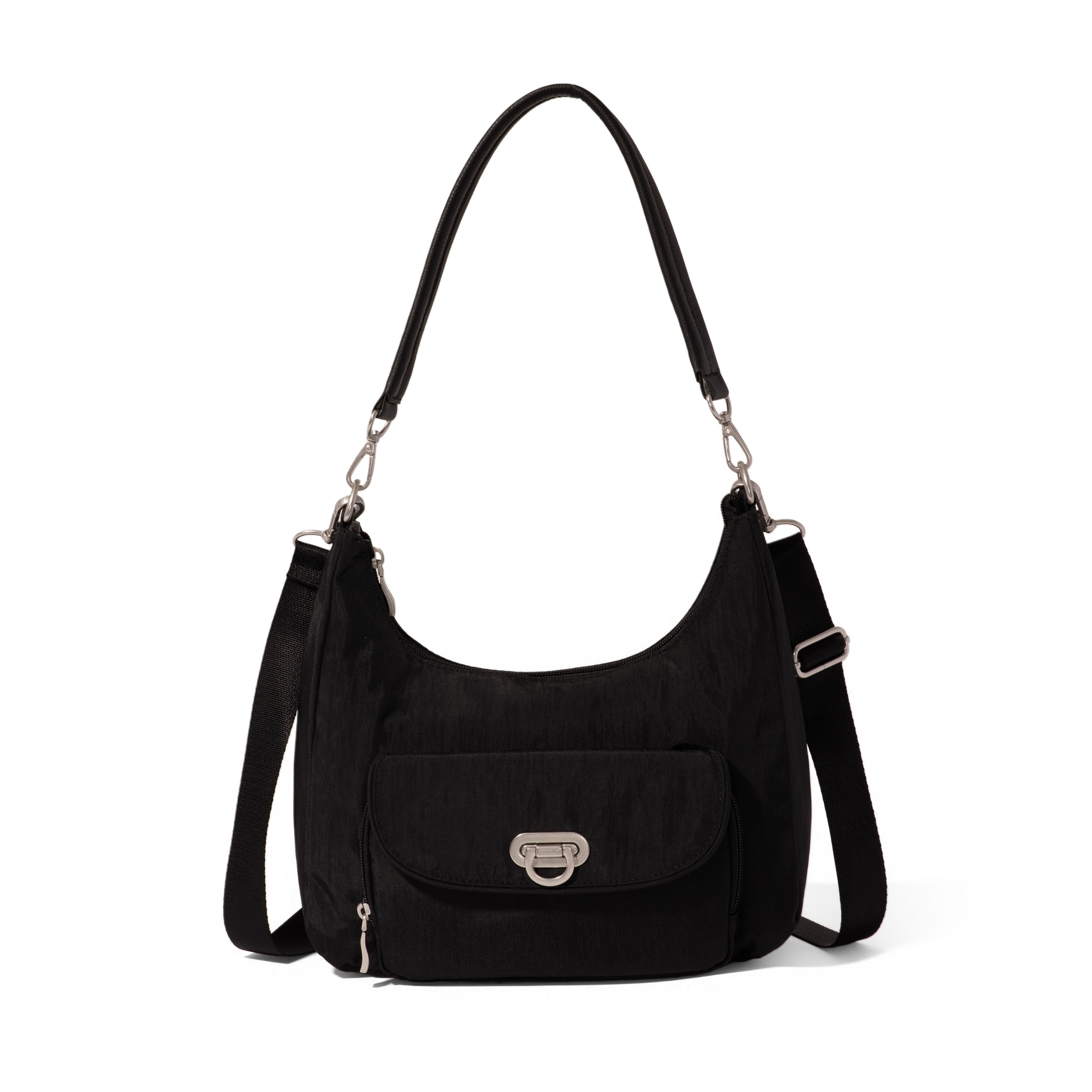 Baggallini Bags Black Baggallini Coastal Flip Lock Half Moon Bag