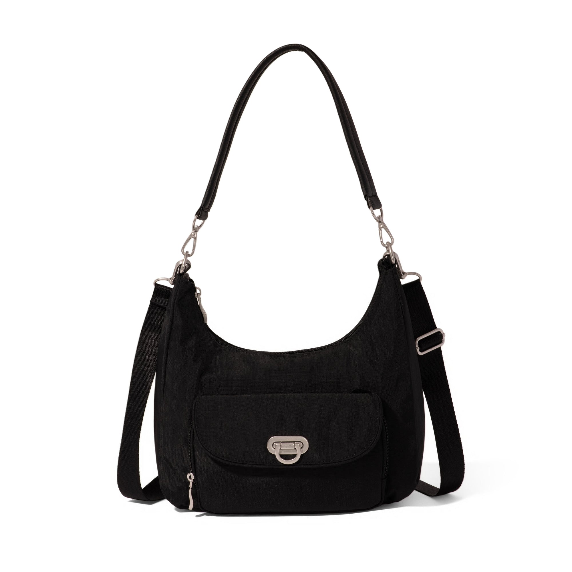 Baggallini Bags Black Baggallini Coastal Flip Lock Half Moon Bag