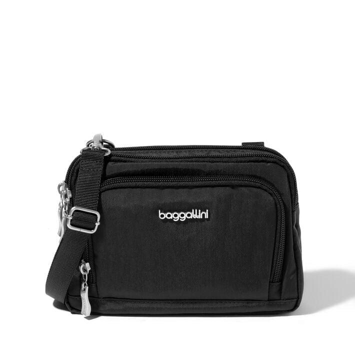 Baggallini Cross-Body Bag Black Baggallini Trifecta Wallet RFID Crossbody