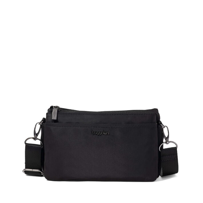Baggallini Cross-Body Bag Black Twill Baggallini Perry Crossbody
