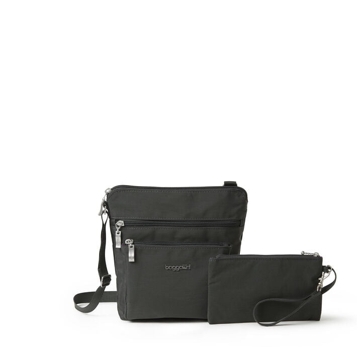 Baggallini Cross-Body Bag Charcoal Baggallini Pocket Crossbody With RFID