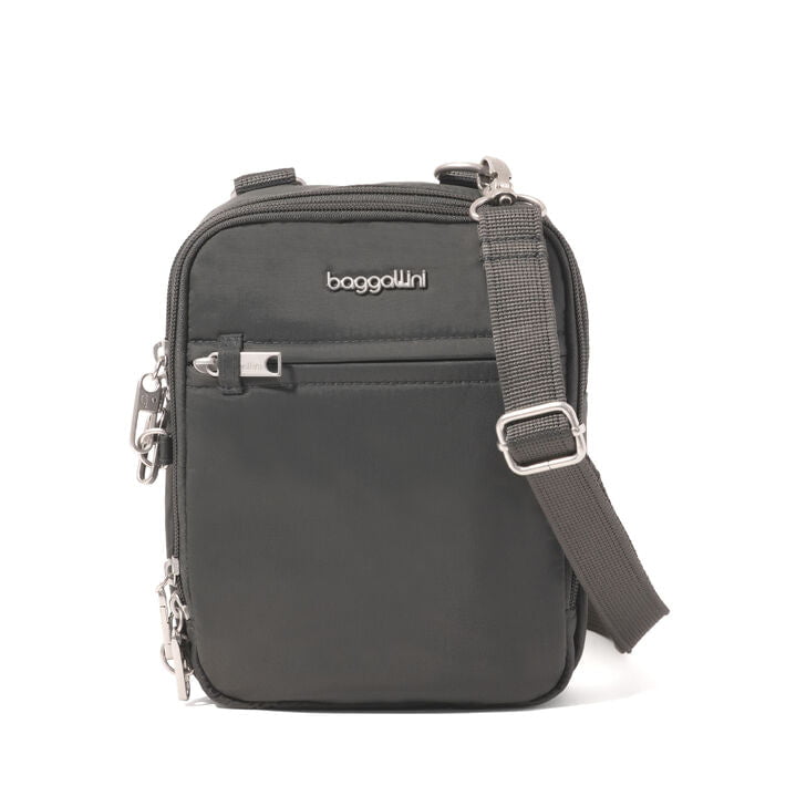 Baggallini Cross-Body Bag Charcoal Baggallini Securtex Anti-Theft Mini Everything Crossbody Bag