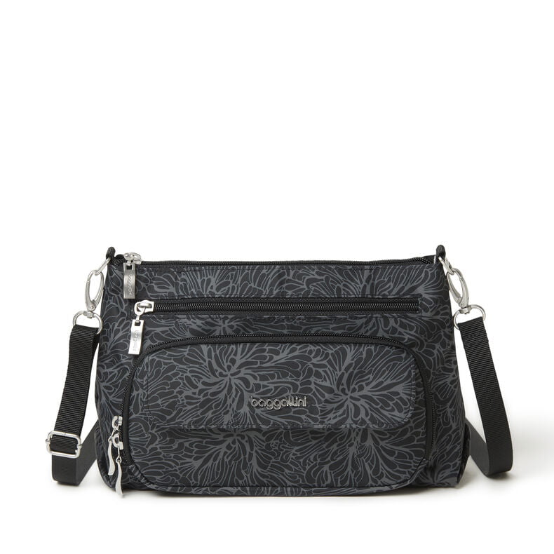 Baggallini Cross-Body Bag Midnight Blossom Baggallini Legacy Original RFID Everyday Crossbody Bag