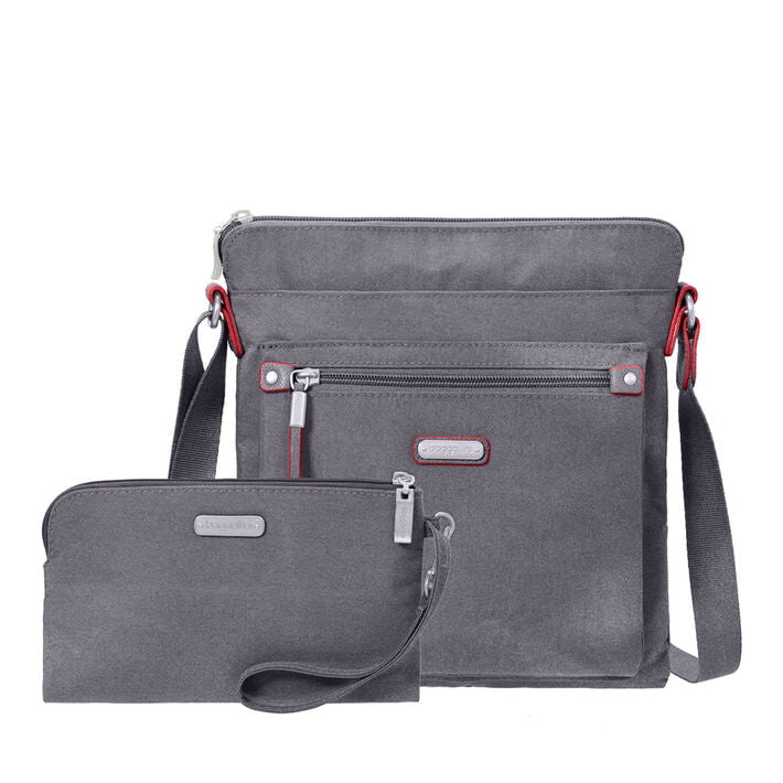 Baggallini Cross-Body Bag Stone Baggallini Go Bagg With RFID Phone Wristlet