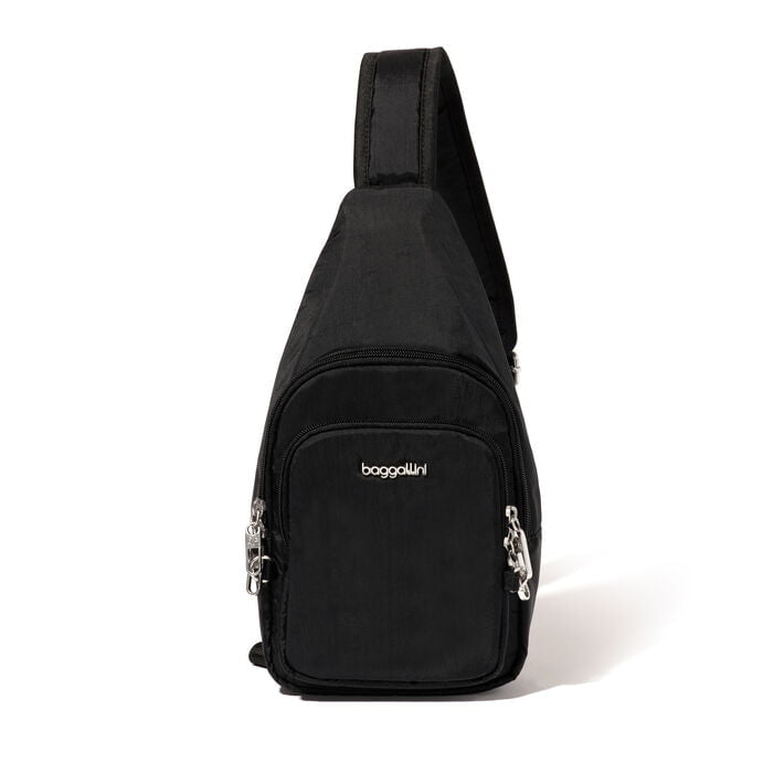 Baggallini Sling Bag Black Baggallini Securtex Anti-Theft Daytripper Sling