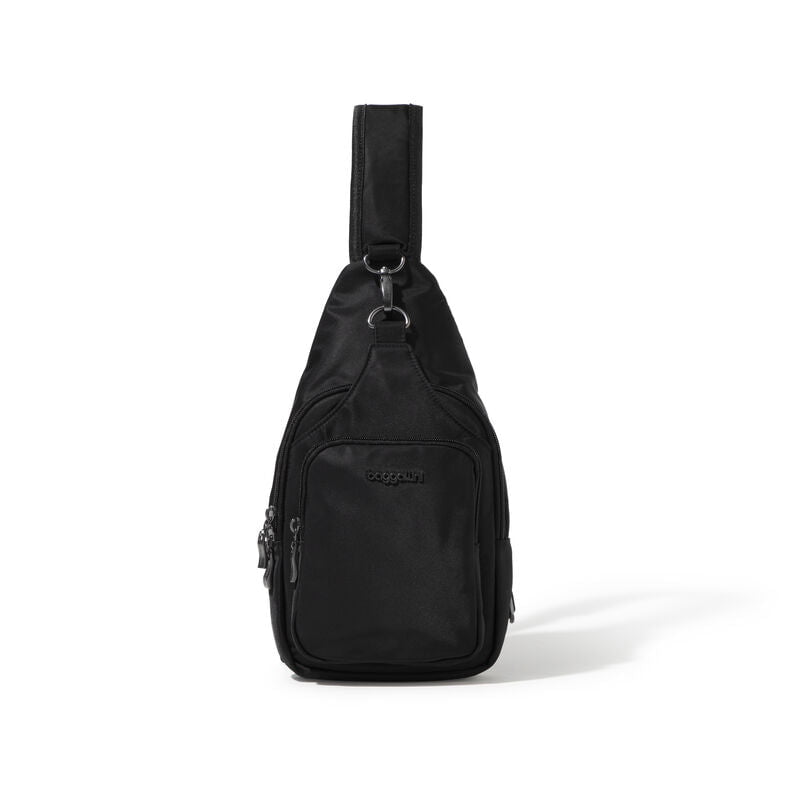 Baggallini Sling Bag Black Twill Baggallini Manhattan Central Park Sling Bag