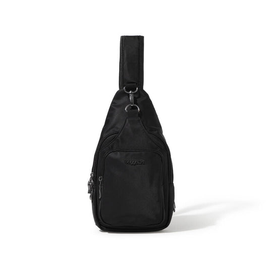 Baggallini Sling Bag Black Twill Baggallini Manhattan Central Park Sling Bag