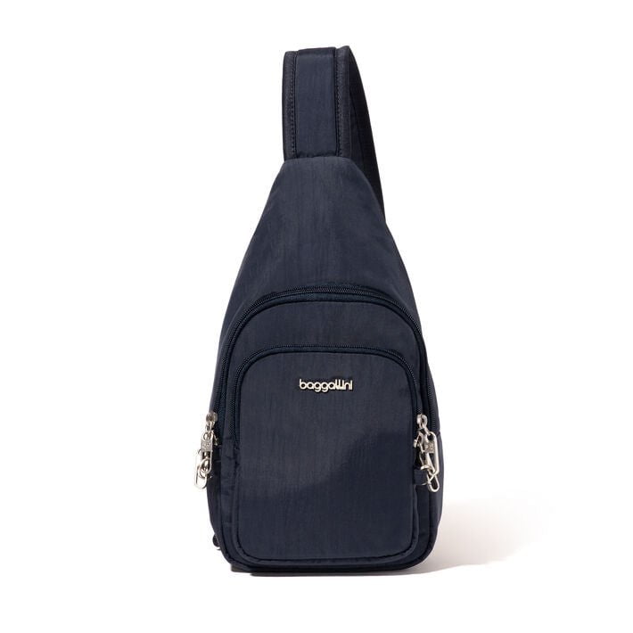 Baggallini Sling Bag French Navy Baggallini Securtex Anti-Theft Daytripper Sling