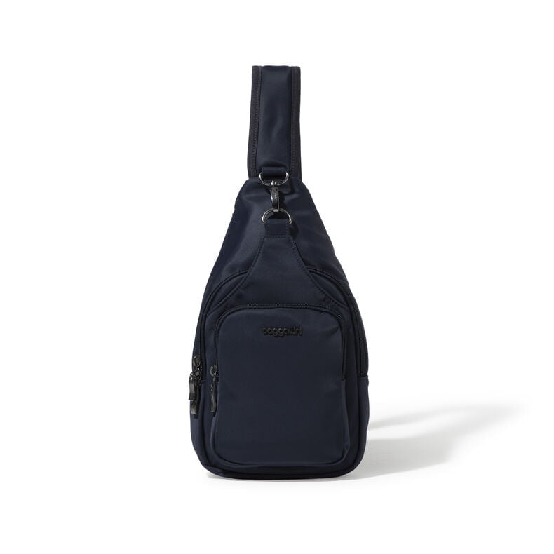Baggallini Sling Bag French Navy Twill Baggallini Manhattan Central Park Sling Bag