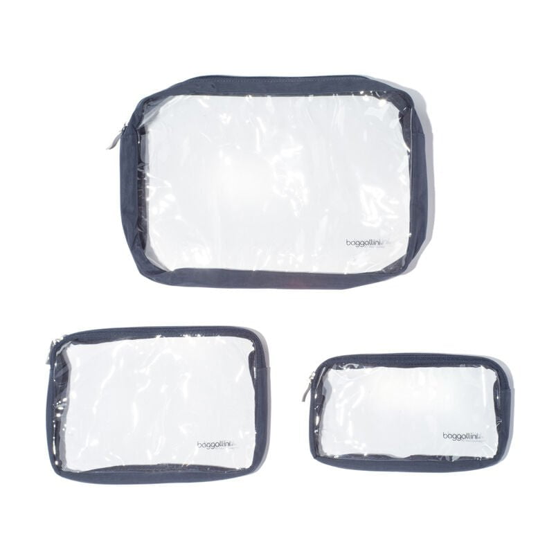 Baggallini Travel Accessories French Navy Baggallini Clear Travel Pouches