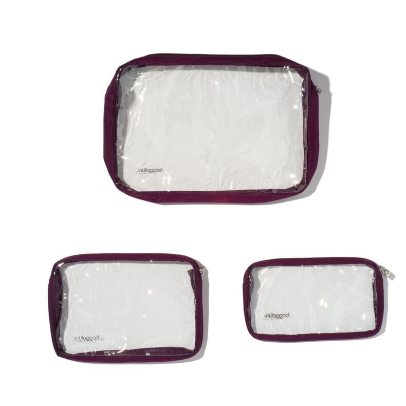Baggallini Travel Accessories Mulberry Baggallini Clear Travel Pouches