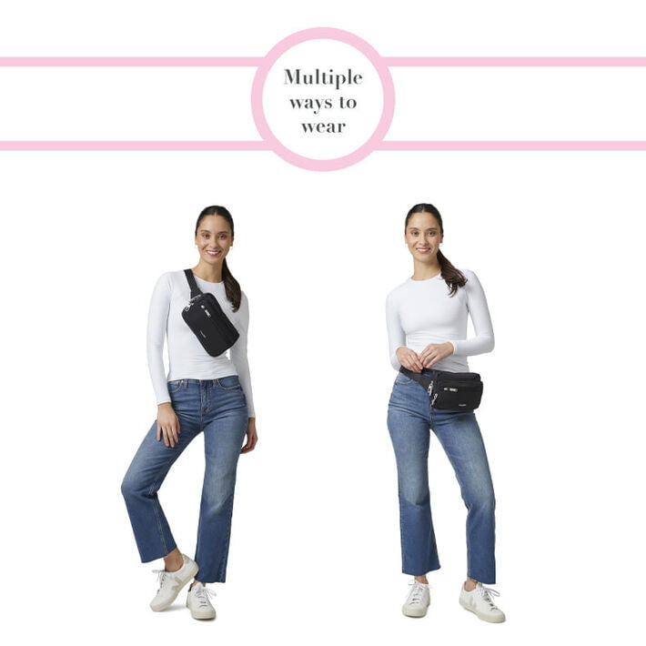 Baggallini Waist Pouches Baggallini Securtex Anti-Theft Belt Bag Sling