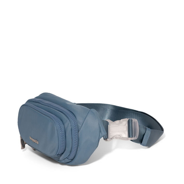 Baggallini Waist Pouches Cornflower Twill Baggallini On The Go Belt Bag Waist Pack - Cornflower Twill