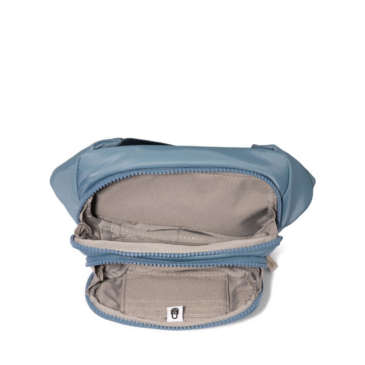 Baggallini Waist Pouches Cornflower Twill Baggallini On The Go Belt Bag Waist Pack - Cornflower Twill