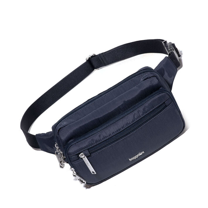 Baggallini Waist Pouches French Navy Baggallini Securtex Anti-Theft Belt Bag Sling