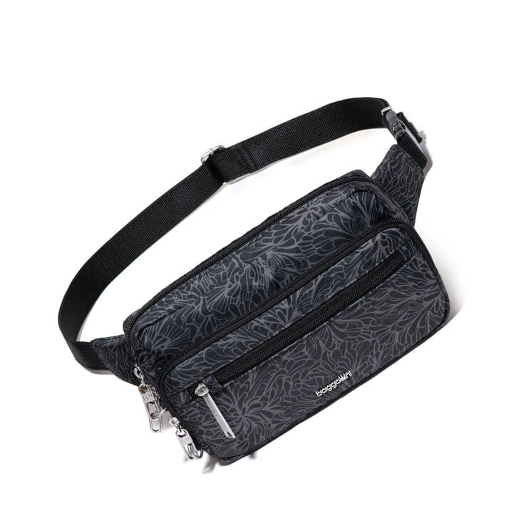 Baggallini Waist Pouches Midnight Blossom Baggallini Securtex Anti-Theft Belt Bag Sling