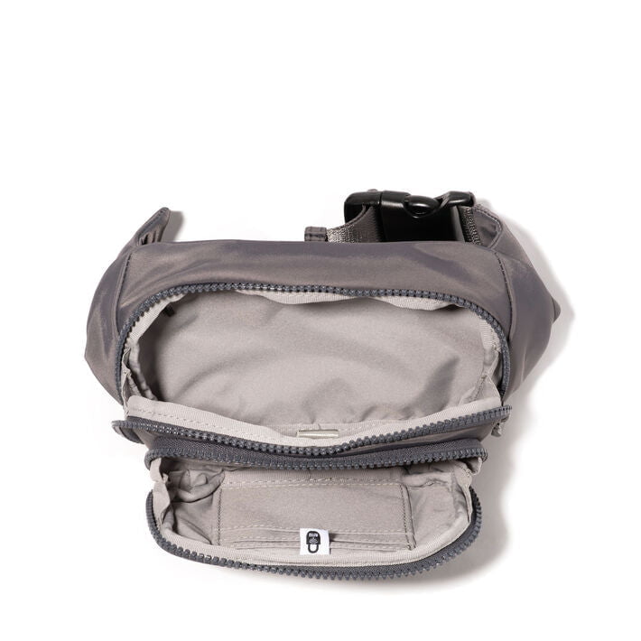 Baggallini Waist Pouches Smoke Twill Baggallini On The Go Belt Bag Waist Pack - Smoke Twill