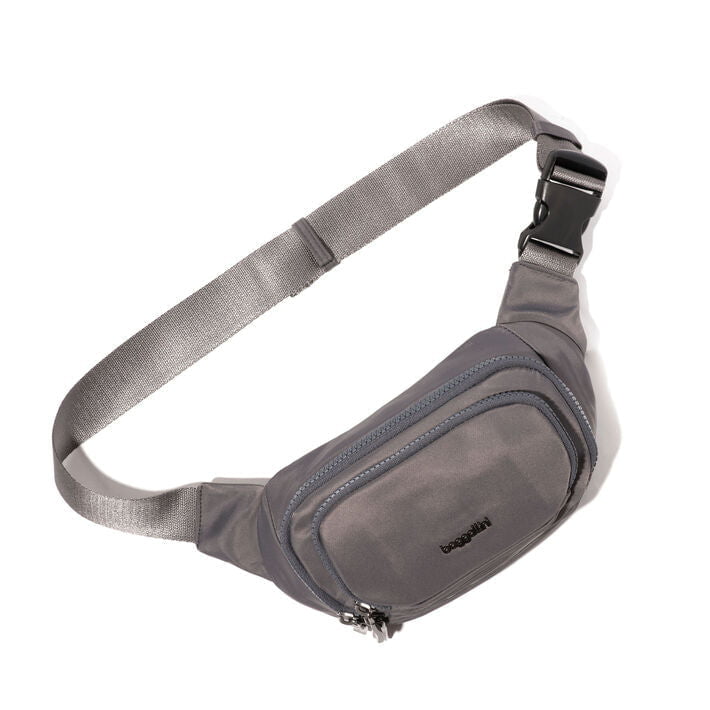 Baggallini Waist Pouches Smoke Twill Baggallini On The Go Belt Bag Waist Pack - Smoke Twill
