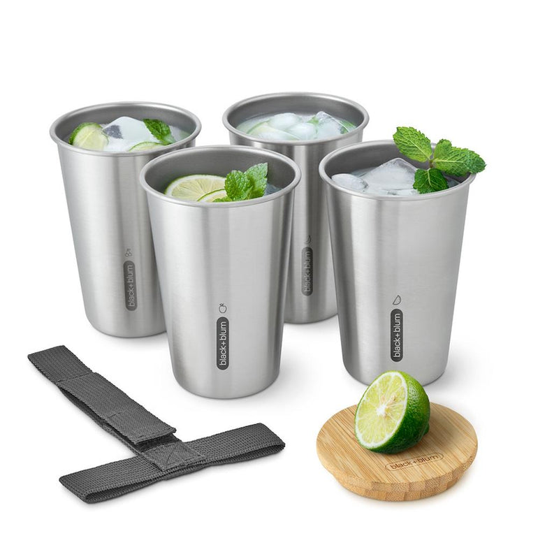 Black + Blum Travel Accessories Grey Black + Blum Picnic Cup Set of 4 - 500ml