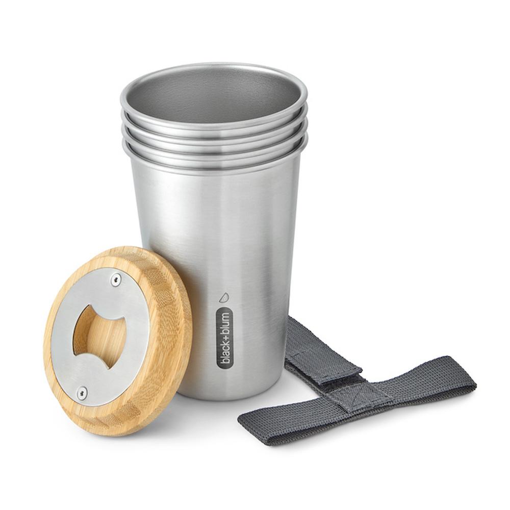 Black + Blum Travel Accessories Grey Black + Blum Picnic Cup Set of 4 - 500ml