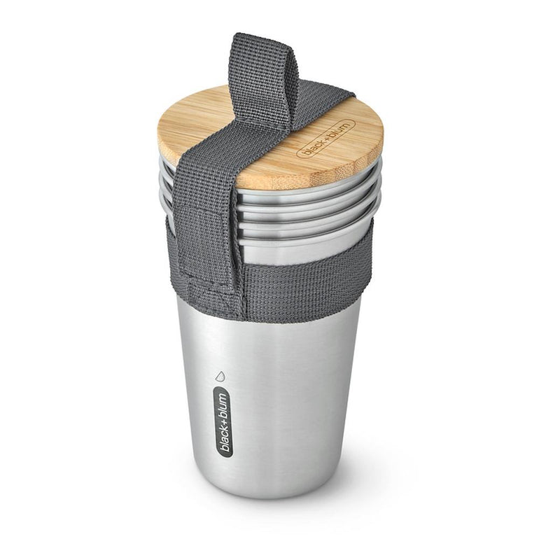 Black + Blum Travel Accessories Grey Black + Blum Picnic Cup Set of 4 - 500ml