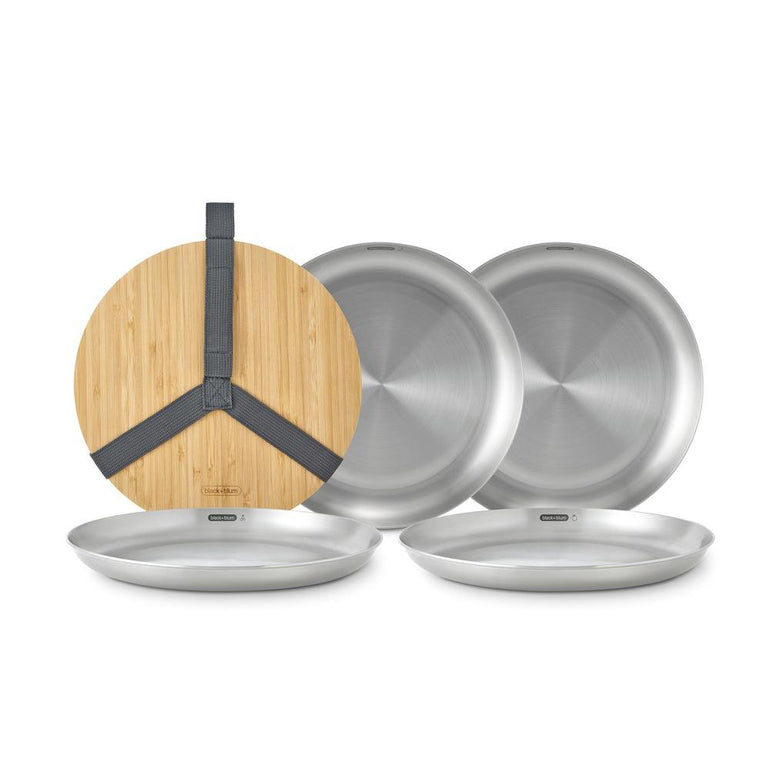 Black + Blum Travel Accessories Grey Black + Blum Picnic Plate Set of 4