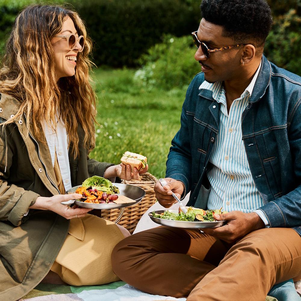 Black + Blum Travel Accessories Grey Black + Blum Picnic Plate Set of 4