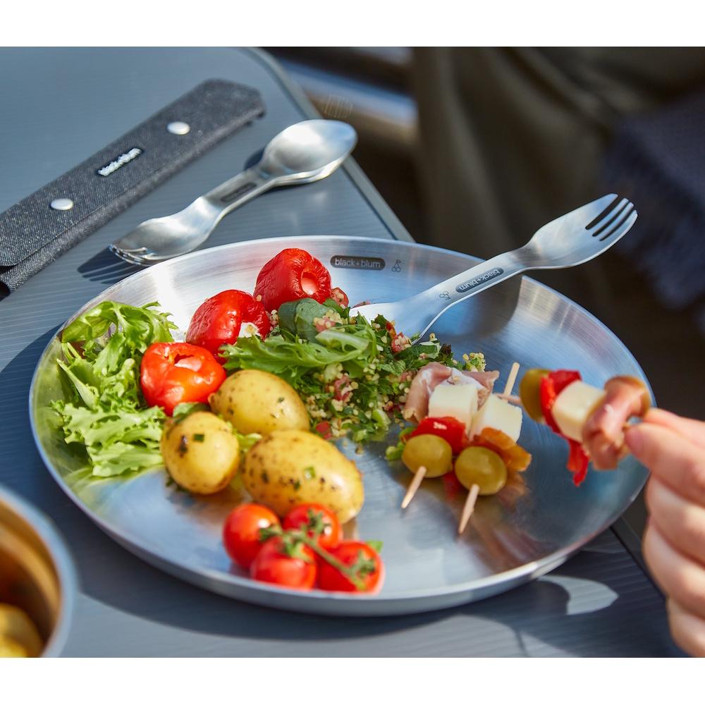 Black + Blum Travel Accessories Grey Black + Blum Picnic Plate Set of 4