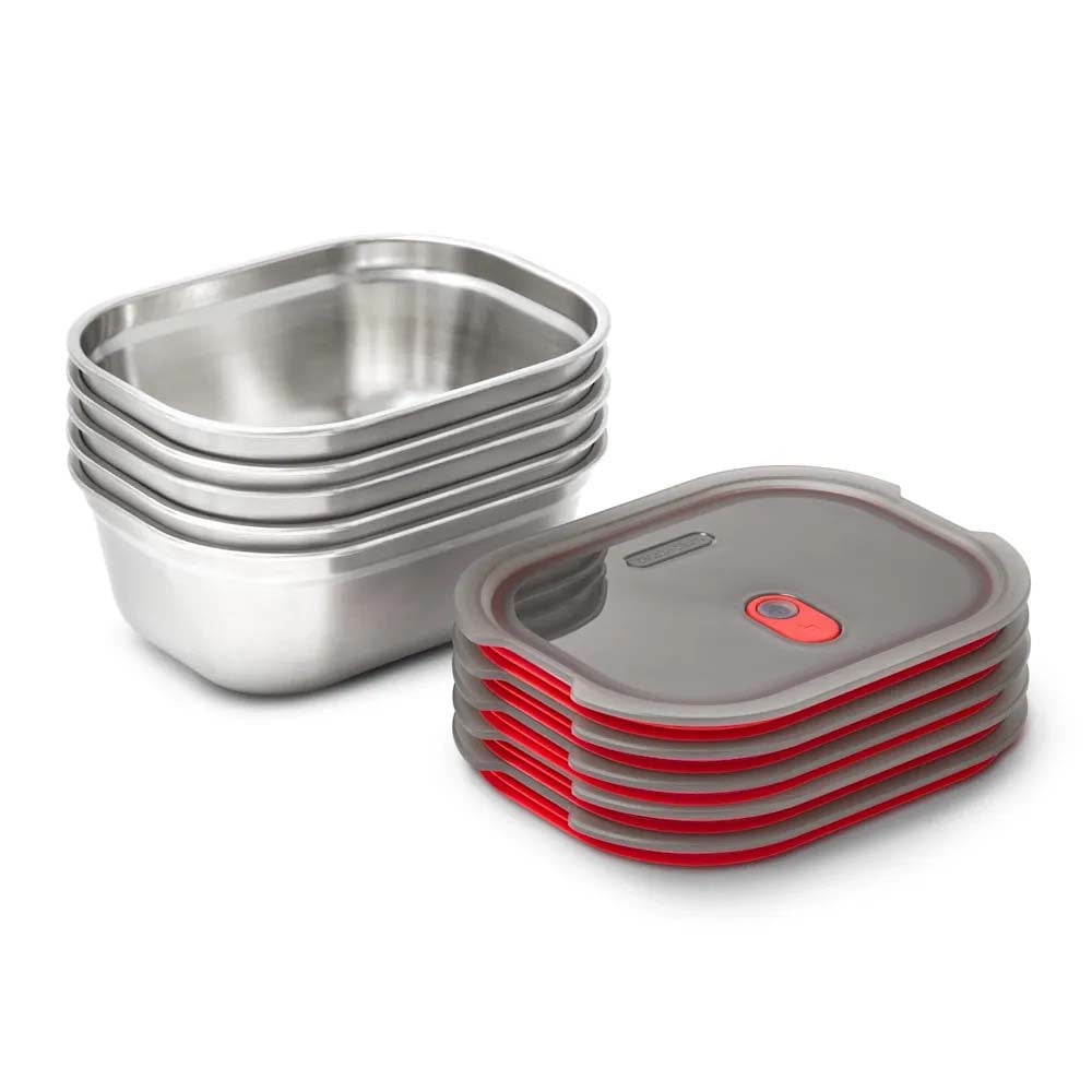 Black + Blum Travel Accessories Grey/Red Black + Blum Food Box Set 3-Piece - M/M/M