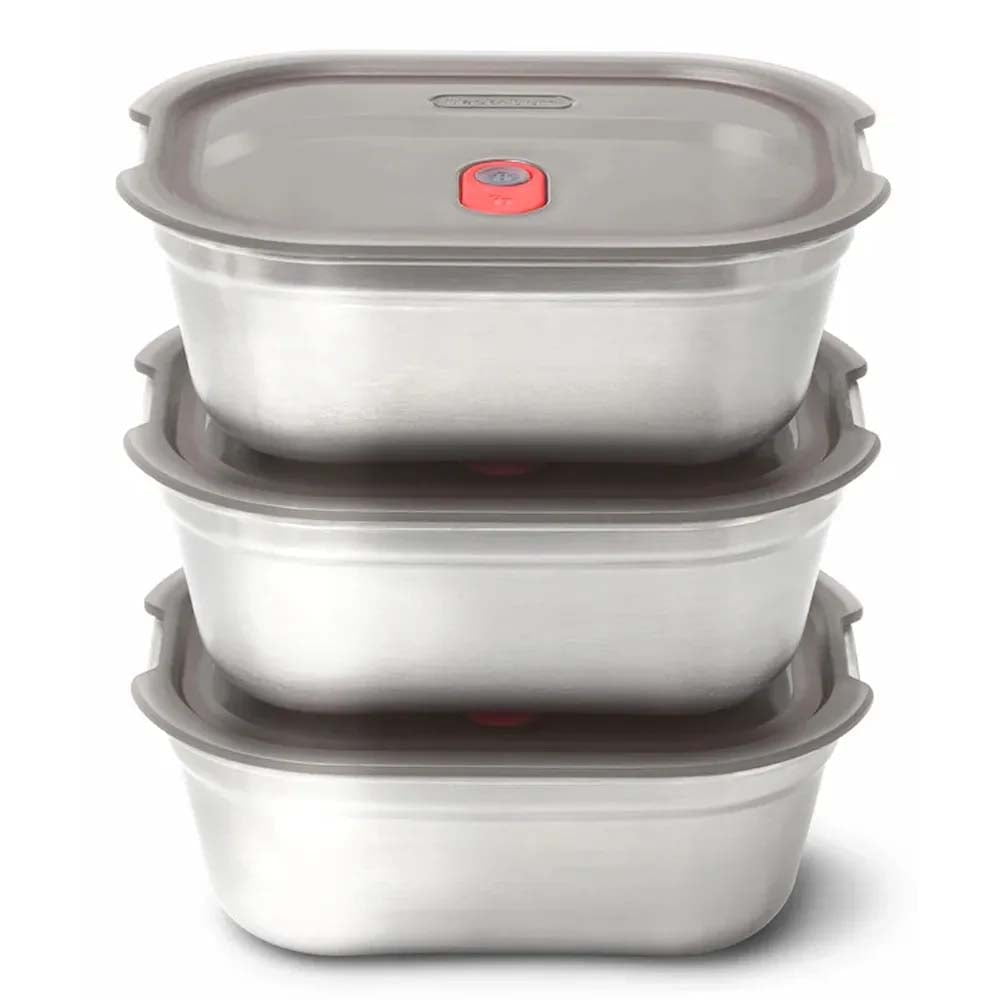 Black + Blum Travel Accessories Grey/Red Black + Blum Food Box Set 3-Piece - M/M/M