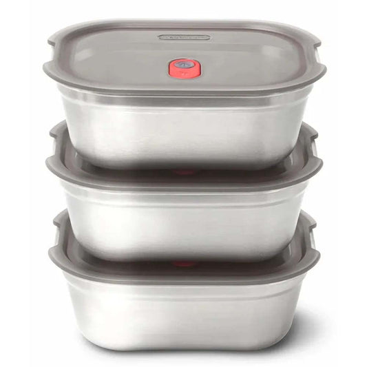 Black + Blum Travel Accessories Grey/Red Black + Blum Food Box Set 3-Piece - M/M/M