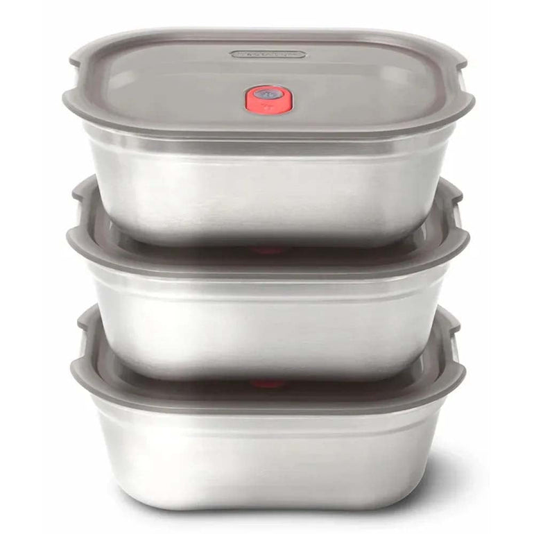 Black + Blum Travel Accessories Grey/Red Black + Blum Food Box Set 3-Piece - M/M/M
