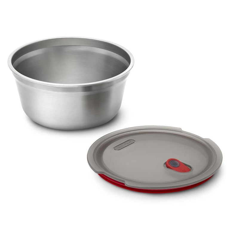 Black + Blum Travel Accessories Grey/Red Black + Blum Steel Food Bowl - Large