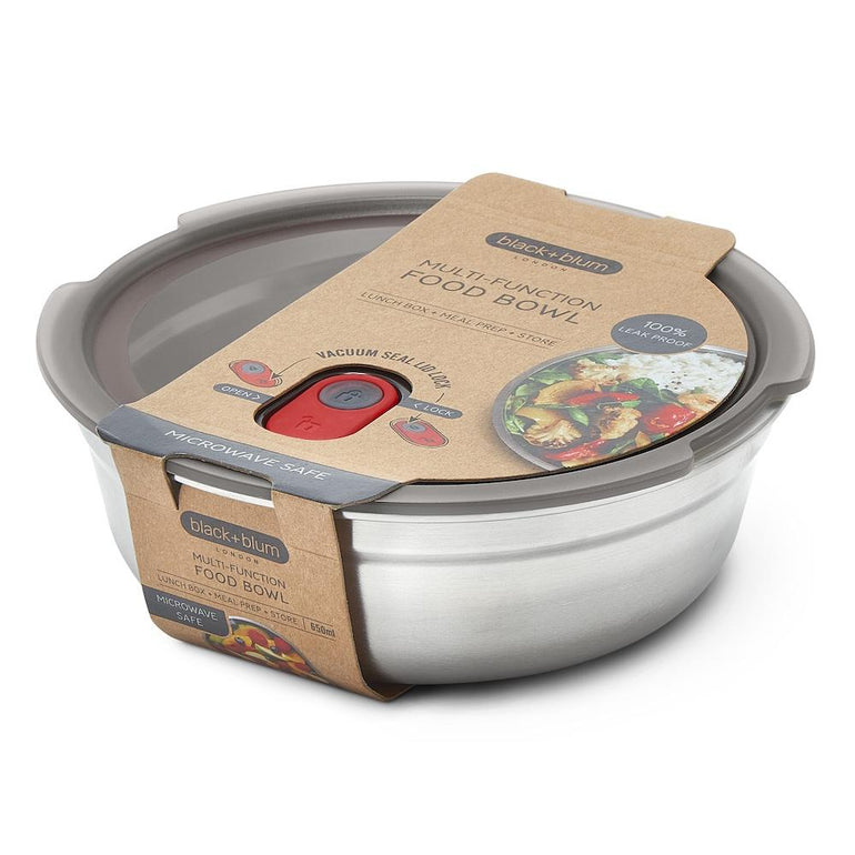Black + Blum Travel Accessories Grey/Red Black + Blum Steel Food Bowl - Small