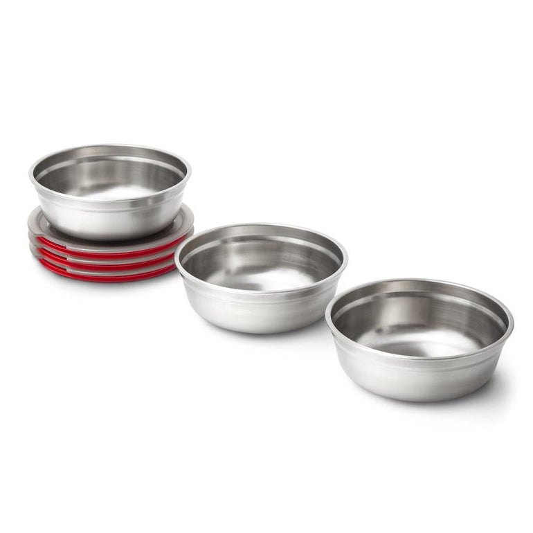 Black + Blum Travel Accessories Grey/Red Black + Blum Steel Food Bowl - Small