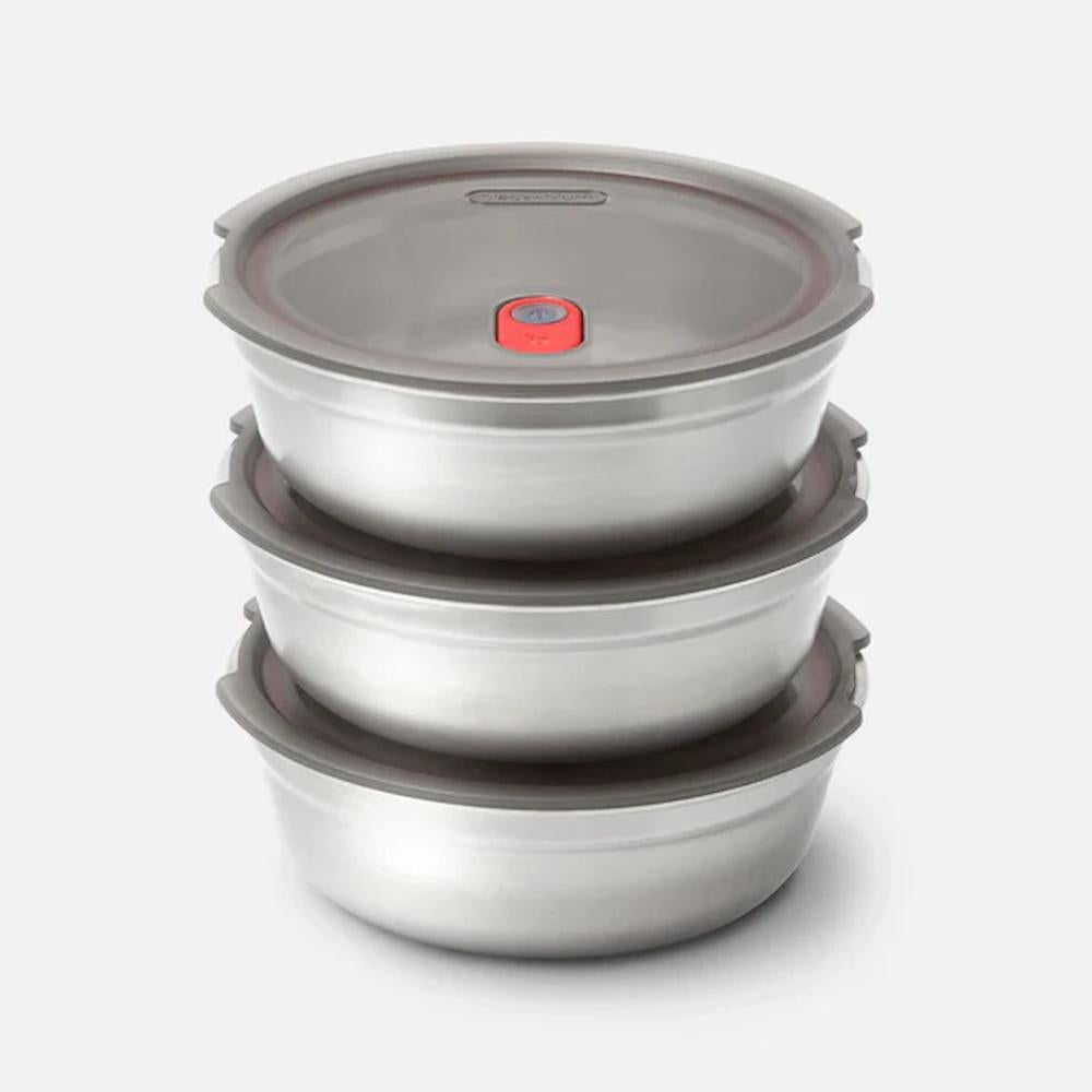 Black + Blum Travel Accessories Grey/Red Black + Blum Steel Food Bowl - Small