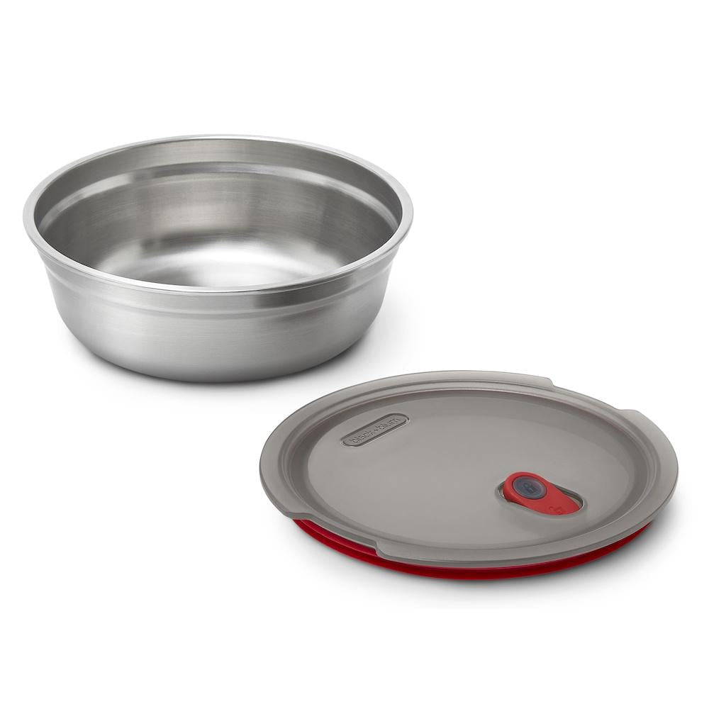 Black + Blum Travel Accessories Grey/Red Black + Blum Steel Food Bowl - Small