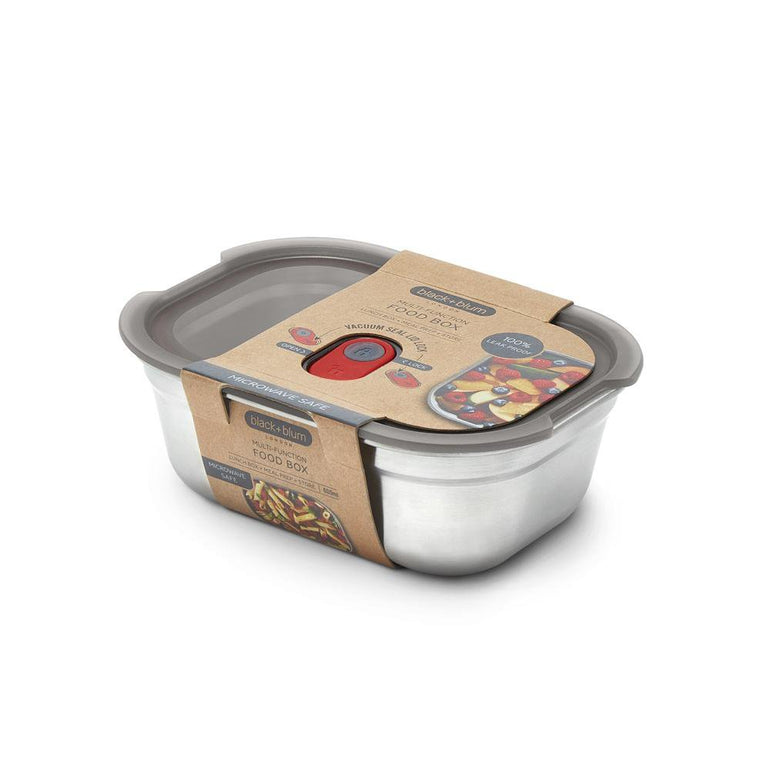Black + Blum Travel Accessories Grey/Red Black + Blum Steel Food Box - Small