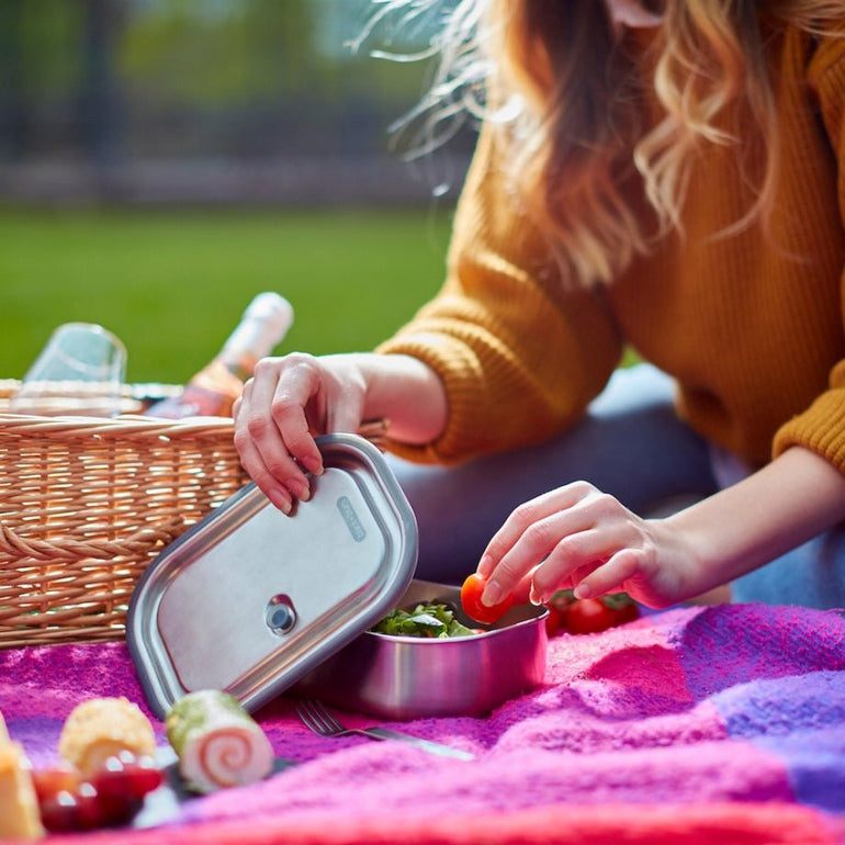 Black + Blum Travel Accessories Olive Black + Blum Stainless Steel Lunch Box - 1L