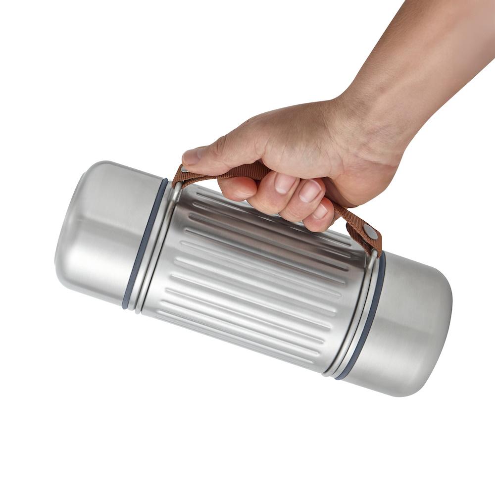 Black + Blum Water Bottles Grey Black + Blum Explorer Flask Duo 1L