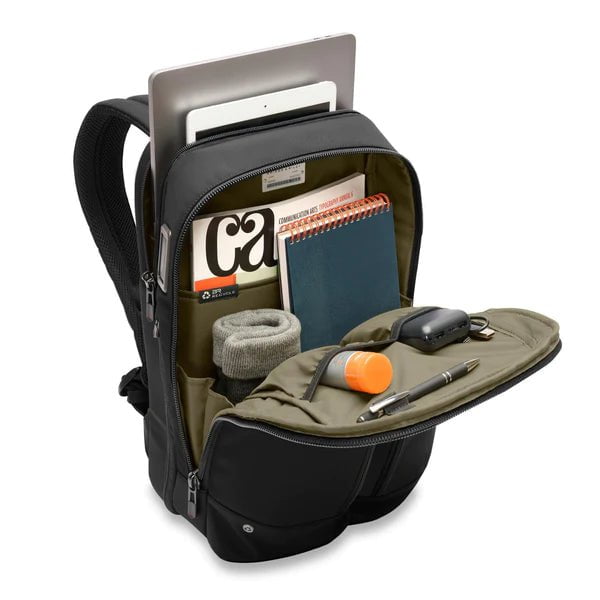 Briggs & Riley Backpacks Black Briggs & Riley HTA Medium Slim Expandable Backpack