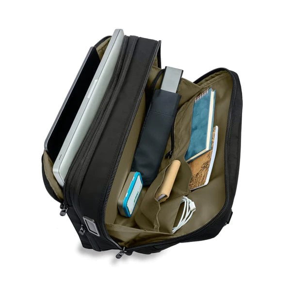 Briggs & Riley Briefcases Black Briggs & Riley HTA Medium Slim Expandable Brief