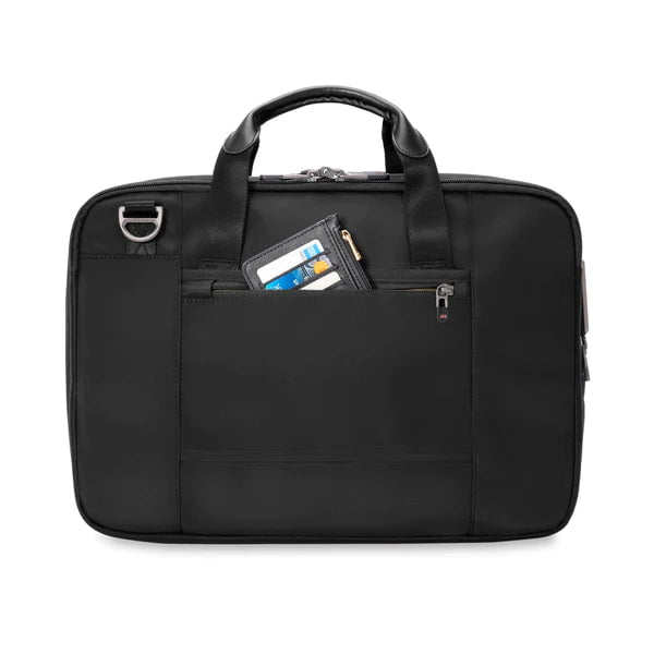 Briggs & Riley Briefcases Black Briggs & Riley HTA Medium Slim Expandable Brief