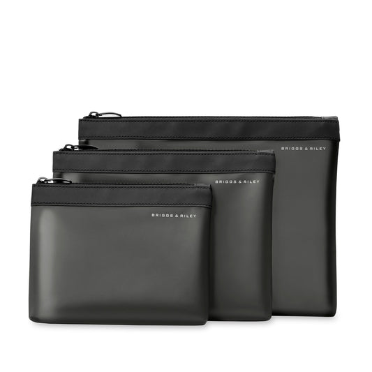 Briggs & Riley Travel Accessories Black Briggs & Riley Travel Essentials Translucent Pouch Set